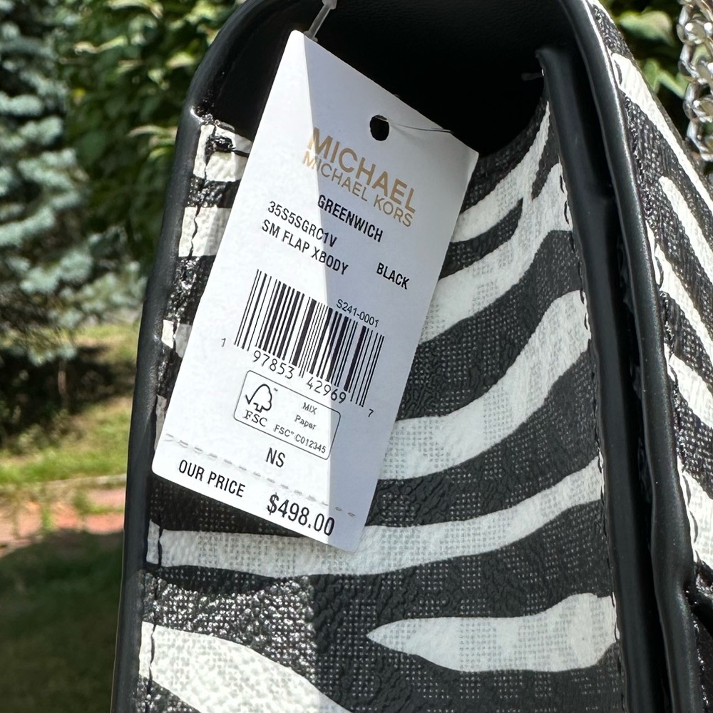 Michael Kors small Zebra Print Crossbody NWT - Picture 3 of 11